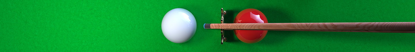 Live snooker betting with 10bet. A snooker cue over a red snooker ball aligning to a styalized 10bet logo.